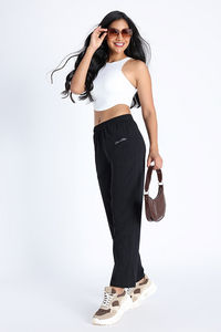 Zivame Knit Cotton Loungewear Bottom - Black Beauty — thumbnail 5